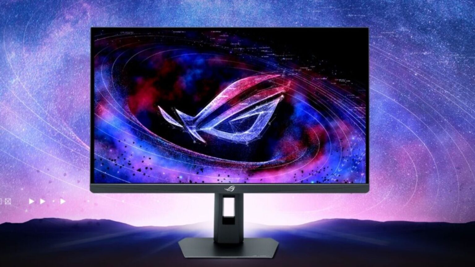 Asus ROG Strix XG27JCG 5K gaming monitor front view showing bezel-less design